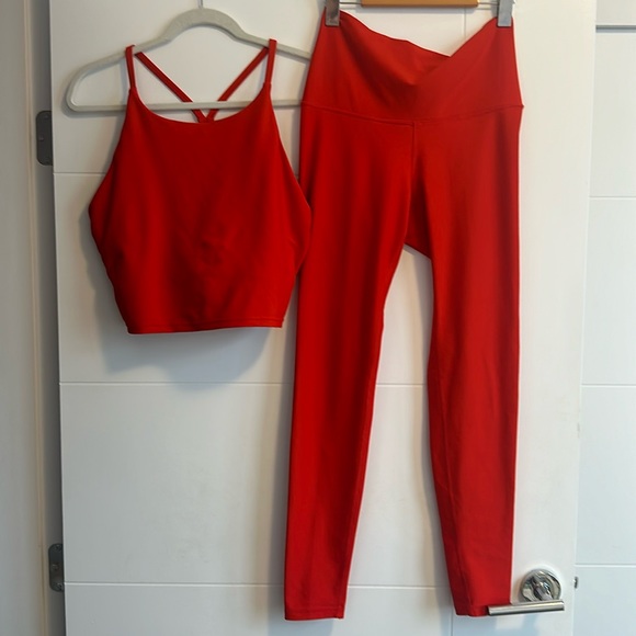 Old Navy Pants - OLD NAVY | Powersoft Bra & Leggings Set | Red